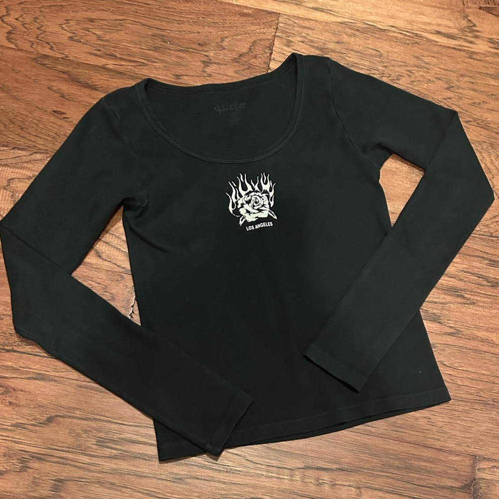 Brandy Melville Black Long Sleeve Zelly Top